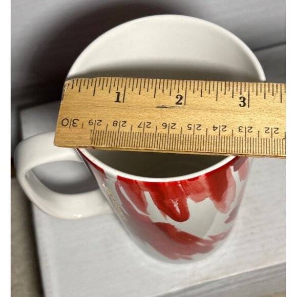 Starbucks Dot Water Color Valentine Red Coffee Mug 16 Oz - Picture 6 of 7